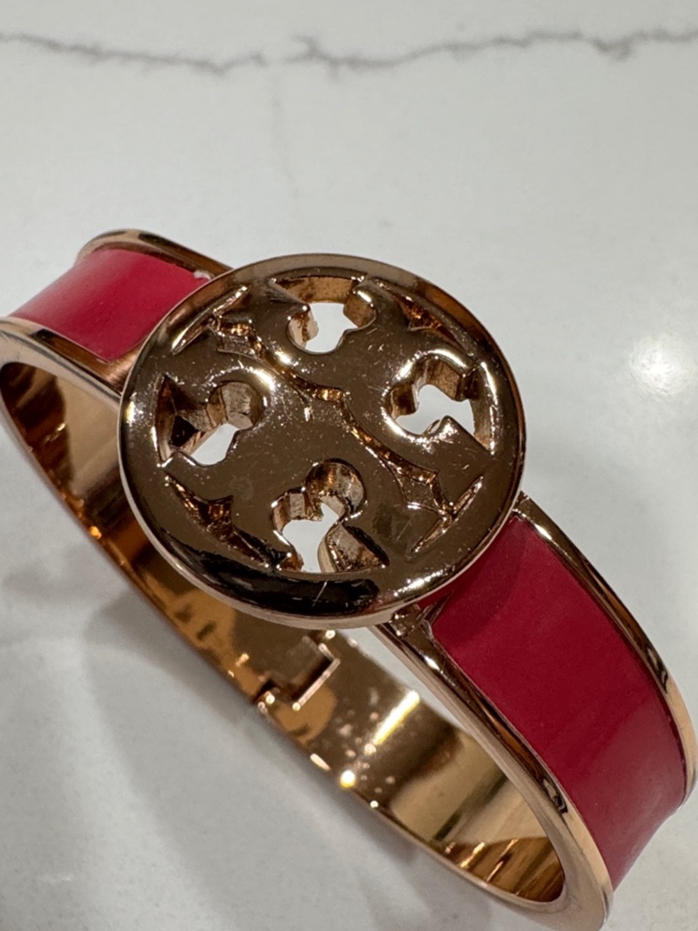 Tory Burch Gold & Pink Bangle - Picture 6 of 8